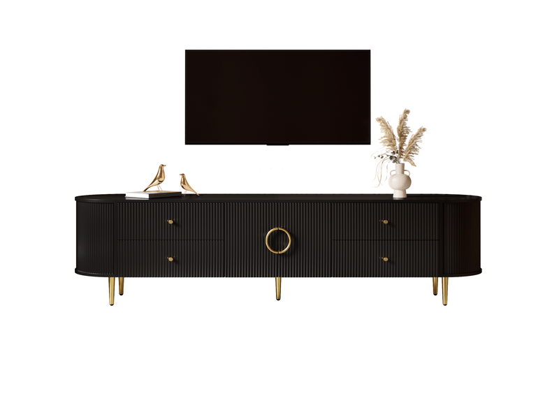 Meuble tv 180 cm avec rangement et passe-câbles evryae - Conforama A