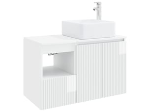 Ensemble de mobilier de salle de bain 2 pc blanc brillant cf64003