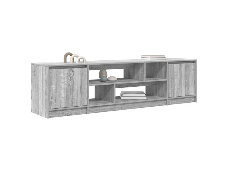  Meuble tv - banc tv - meuble de rangement sonoma gris 188,5x41x50 cm bois d'ingénierie  - Conforama D