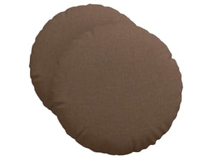 Lot de 2 coussins de siège, coussins décoratifs tissu marron ø50 x 19 cm cf59845