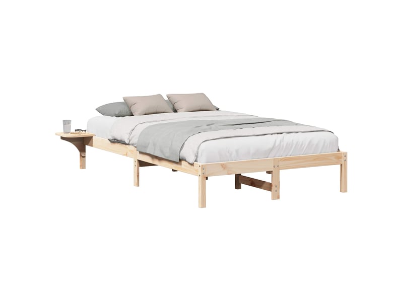  Lit double- lit adulte -  cadre de lit naturel 120 x 200 cm pin massif  - Conforama A