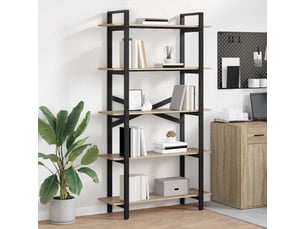 Étagère 5 niveaux, étagère de rangement 100 x 33,5 x 178 cm bois d'ingénierie shl9317