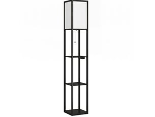 Lampe sur pied led 26x26x161 cm dimmable mdf noire