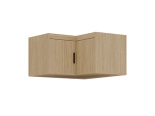 Surmeuble d’angle storicos chêne huilé 98x55x98 cm