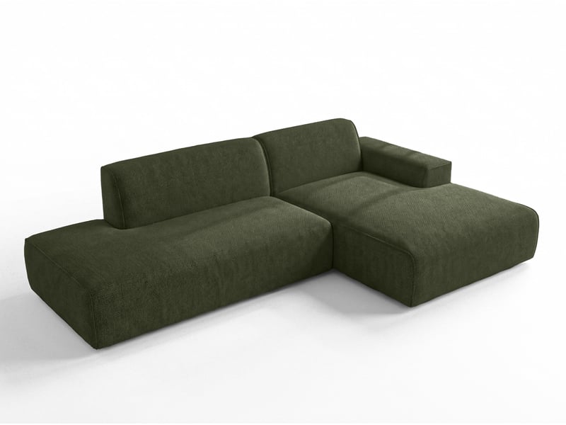 Canapé d'angle moderne didim duo, 288 cm, vert, en velours d Didim Duo - Conforama A
