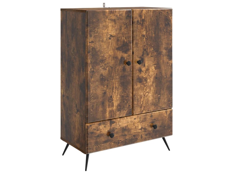  Buffet - bahut - meuble de rangement chêne fumé 66 x 34,5 x 95 cm bois d'ingénierie  - Conforama A