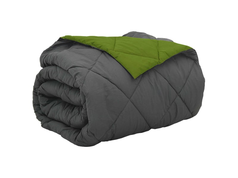  Duvet - couette complet toute l'année vert et anthracite 220 x 240 cm  - Conforama A