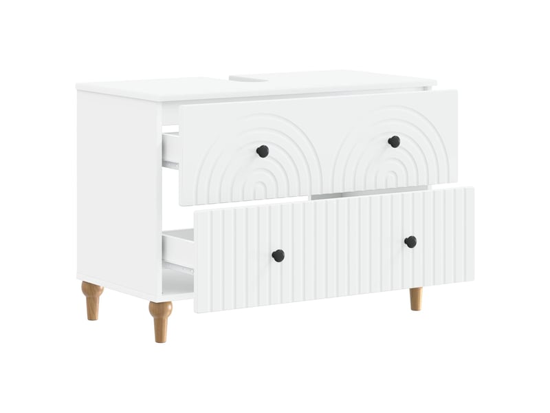  Meuble sous lavabo de salle de bain alkmaar blanc cf64796  - Conforama C