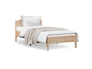 Lit adulte, lit simple, cadre de lit sans matelas 100x200cm bois massif de pin cf10526