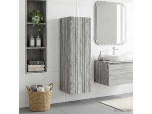 Cabinet salle de bain mural, meuble de rangement sonoma gris 33x34.5x100 cm shl5696