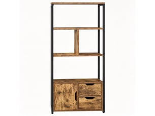 Bibliotheque coloris  noir 3 étagère(s) <strong>MEULVA</strong> <strong></strong> - 58 cm x 122 cm