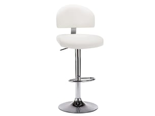 Tabouret de bar, chaise de bar blanc similicuir shl13797