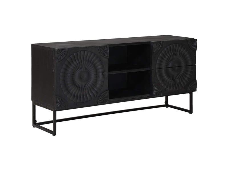  Meuble tv - banc tv - meuble de rangement noir 105 x 30 x 54 cm  - Conforama A