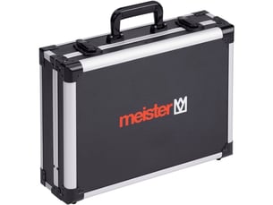 Meister mallette a outils vide aluminium noir rouge 15+6 compartiments 46 x 32 x 14 cm
