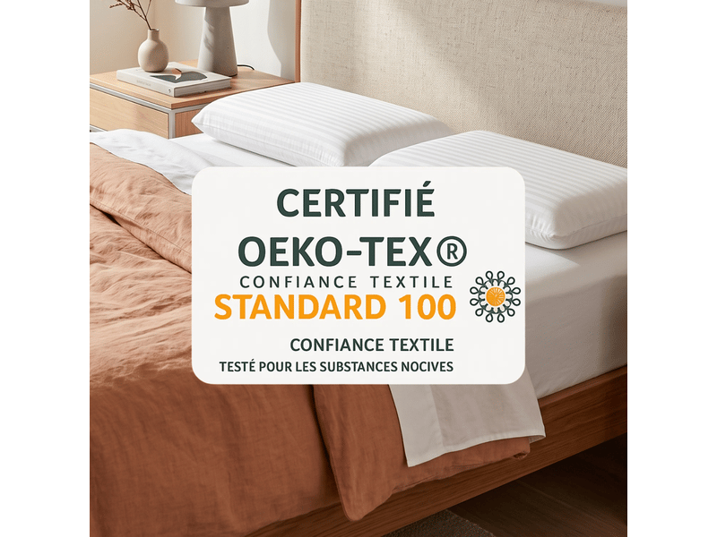  Oreiller mémoire de forme qualité hôteliere - 60 x 60 cm - déhoussable - collection hôtel C07-ORV14 60/60 - Conforama C