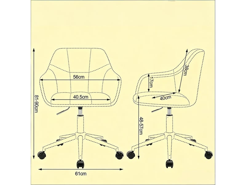  Chaise de bureau pivotante 360° à hauteur réglable - lpospi - accoudoirs intégrés, velours gris foncé  - Conforama D