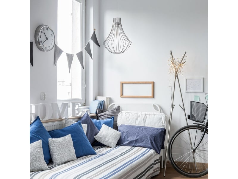  Lampe suspension en métal jasmin 40cm argent  - Conforama C