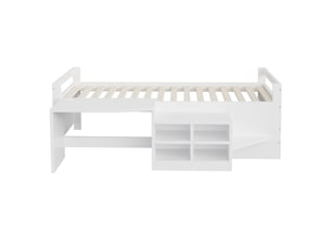 Lit avec rangement 90x200 cm <strong>DZMDIP</strong> <strong></strong> coloris blanc