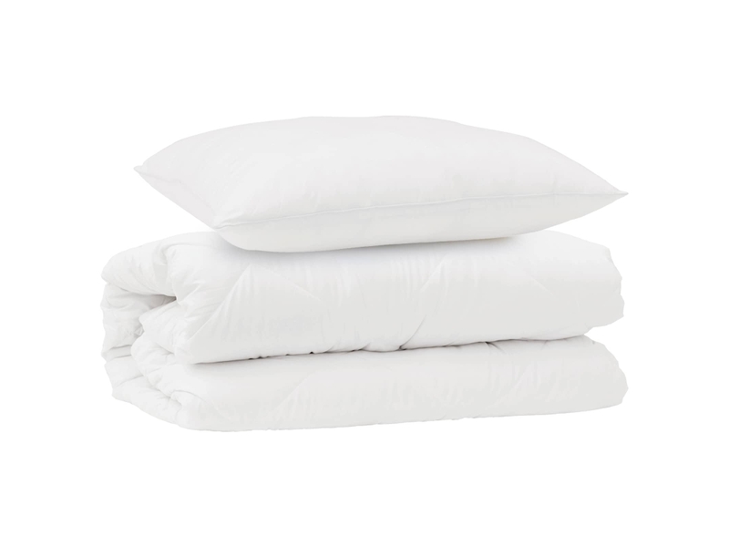 Ensemble de duvet avec oreiller 2 pcs - couette blanc microfibre  - Conforama A
