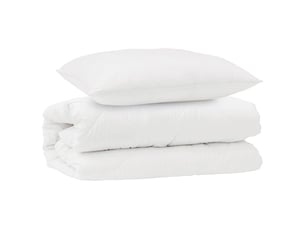 Ensemble de duvet avec oreiller 2 pcs - couette blanc microfibre