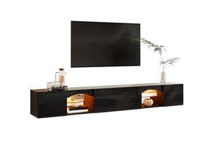 Meuble tv coloris noir 200 cm MODENUIT