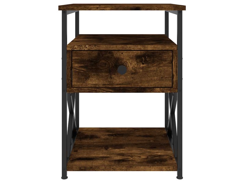 Table de chevet - cabinet de chevet - table de nuit chêne fumé 40x42x55 cm bois d'ingénierie  - Conforama D