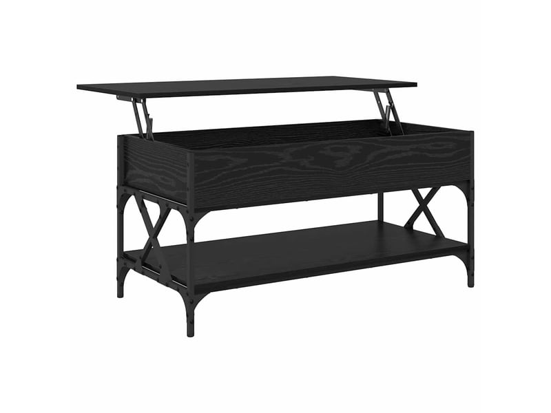 Table basse - table de salon - table à thé chêne noir 100 x 50 x 50 cm bois d'ingénierie  - Conforama E