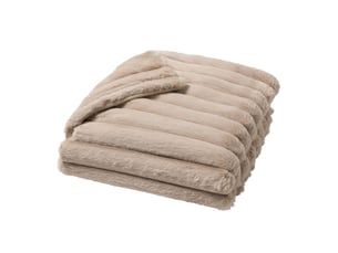 Plaid fourrure chaud sable 180x220 boudoir