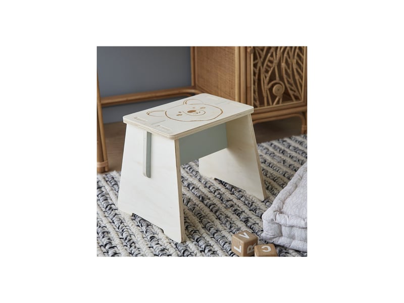 Chaise pour enfant en bois naturel motif ourson 50188 - Conforama C