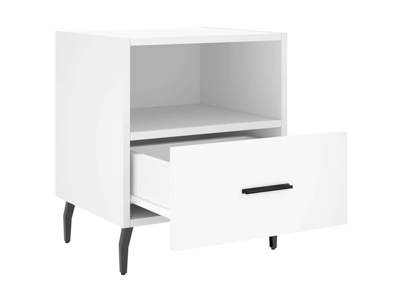  Lot de 2 tables de chevet - cabinet de chevet - table de nuit blanc 40x35x47,5 cm bois d’ingénierie  - Conforama D