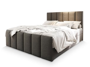 Lit avec rangement 140x200 cm <strong>MASSENO</strong>  <strong></strong> coloris gris
