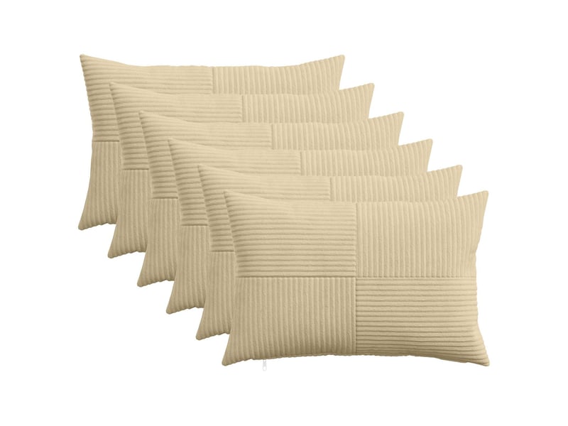  Lot de 6 housses de coussin almelo vert gris 50 x 75 cm cf49902  - Conforama B