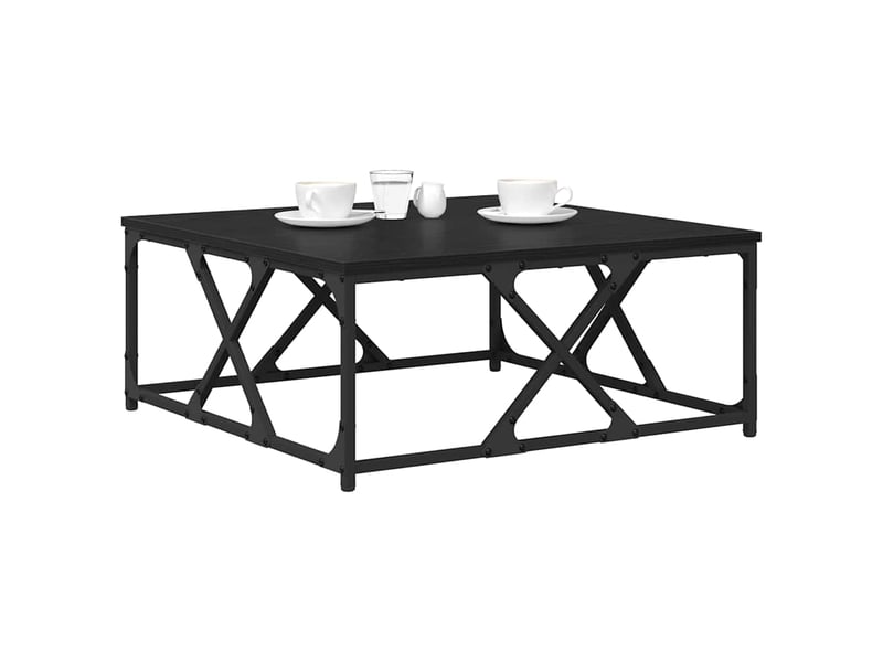  Table basse - table de salon - table à thé chêne noir 70 x 70 x 30 cm bois d'ingénierie  - Conforama C