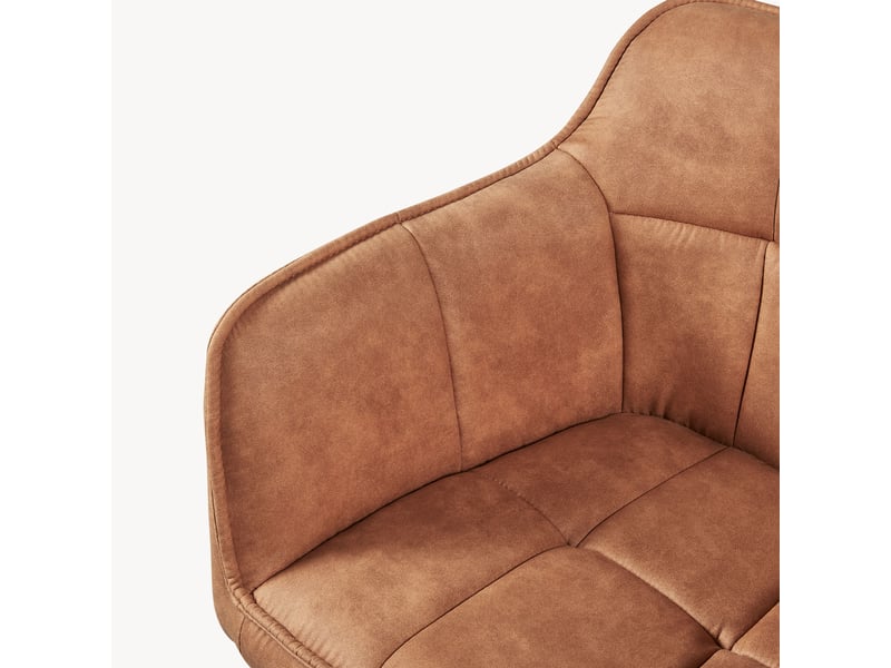 Chaise de salle à manger Birmingham simili-daim marron [en.casa] Birmingham - Conforama W