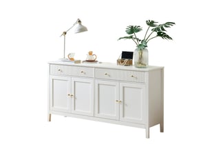 Buffet 4 porte(s) 2 tiroir(s) - 160 cm coloris blanc