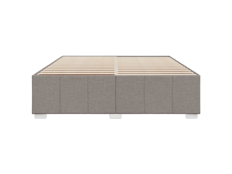  Lit double- lit adulte -  cadre de lit sans matelas taupe 180x200 cm tissu  - Conforama C