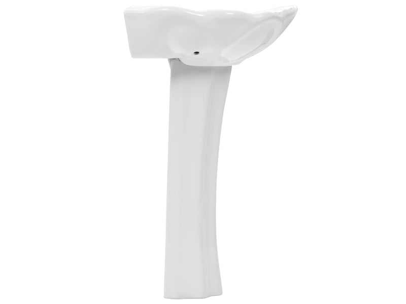  Lavabo autoportant avec socle céramique blanc 58x51x20 cm  - Conforama C