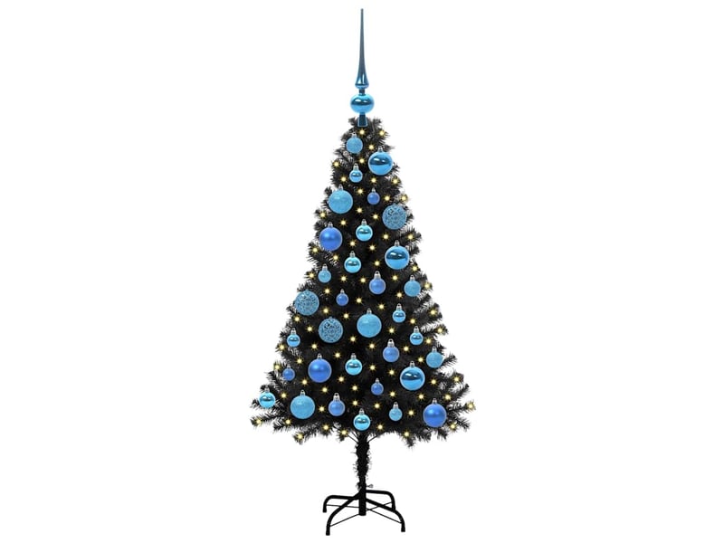  Sapin de noël, arbre de noël noir 120 cm pvc cf61545  - Conforama C