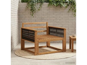 Vidaxl sofa de milieu extérieur bois d'acacia massif naturel