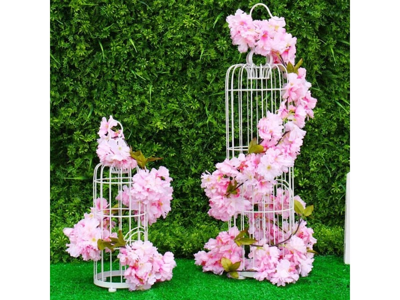  180 cm fleur de cerisier,fleurs cerisier artificielles guirlande rotin suspendus de soie vigne pour partie mariage,maison jardin décoration,rose  - Conforama E