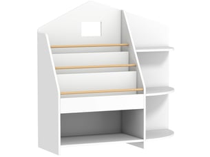 Étagère de rangement enfant 80 x 30 x 79,7 cm – blanc – 7 compartiments pour livres et jouets