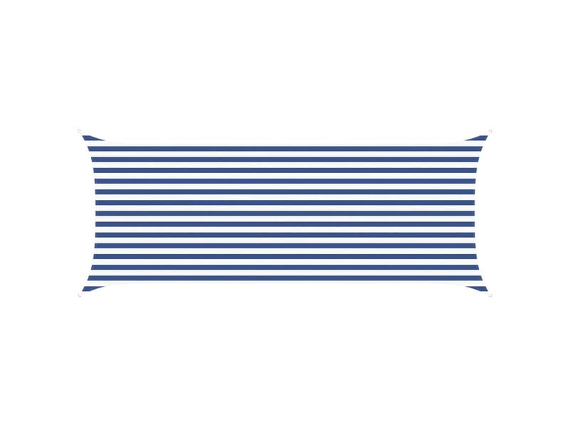  Voile d'ombre - voile d'ombrage - voile parasol bleu et blanc 2 x 5 m 100 % polyester oxford  - Conforama A