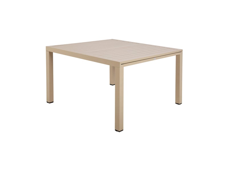  Table en alu carree extensible 120x120- 180 cm coloris creme  - Conforama B