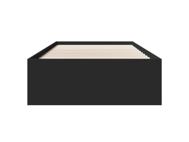  Lit simple- lit adulte -  cadre de lit sans matelas noir 90x190 cm bois ingénierie  - Conforama D