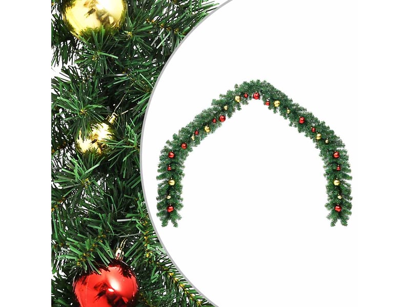  Guirlande de noël décorée avec boules 5 m  - Conforama B
