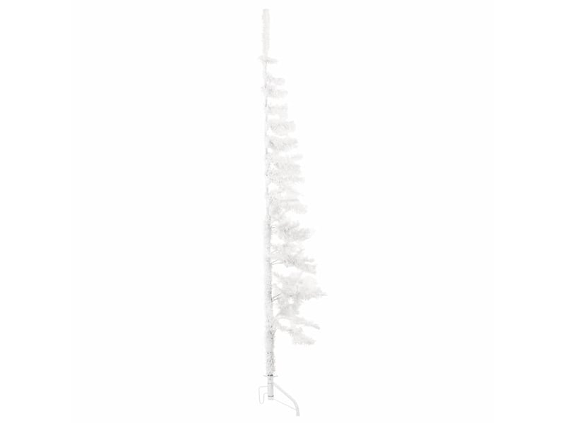  Demi sapin de noël, arbre de noël artificiel mince avec support blanc 120 cm  - Conforama D