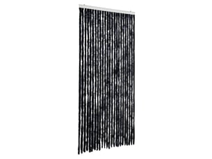 Rideau anti-mouches, moustiquaire anthracite 100x230 cm chenille cf43485