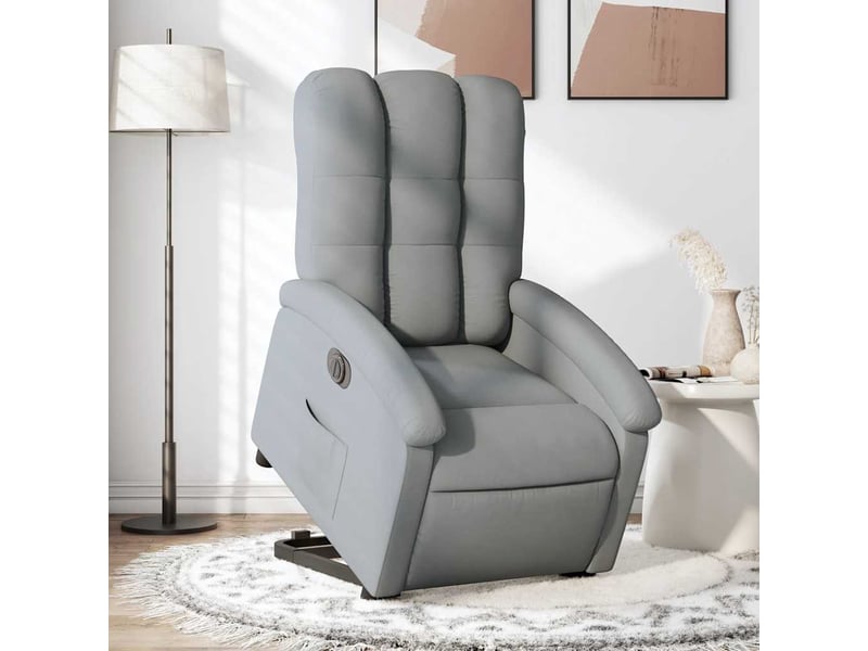  Fauteuil inclinable électrique, fauteuil relax salon gris clair tissu shl1654  - Conforama B