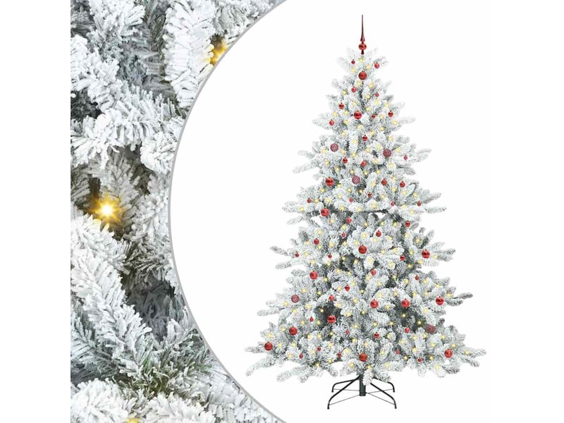  Sapin de noël, arbre de noël artificiel à branches articulées blanc 240 cm cf61069  - Conforama A