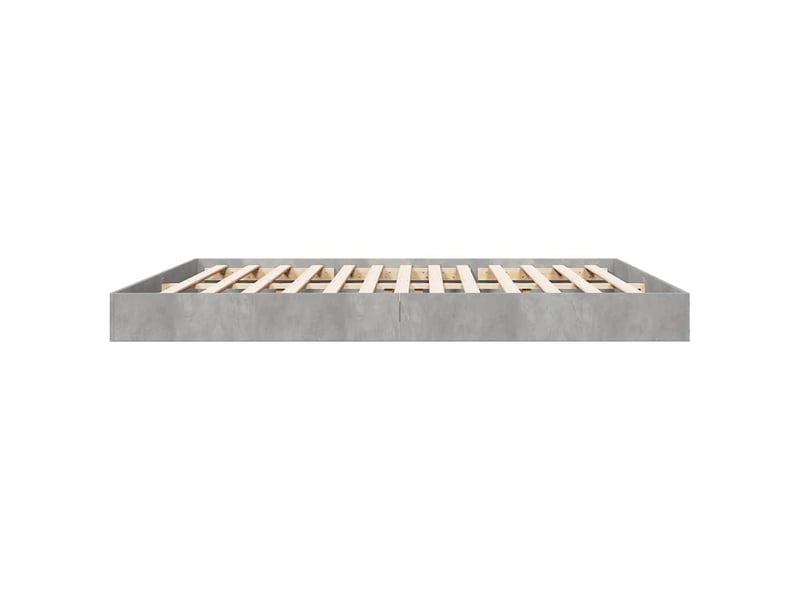  Lit double- lit adulte -  cadre de lit sans matelas gris béton 180x200 cm  - Conforama D